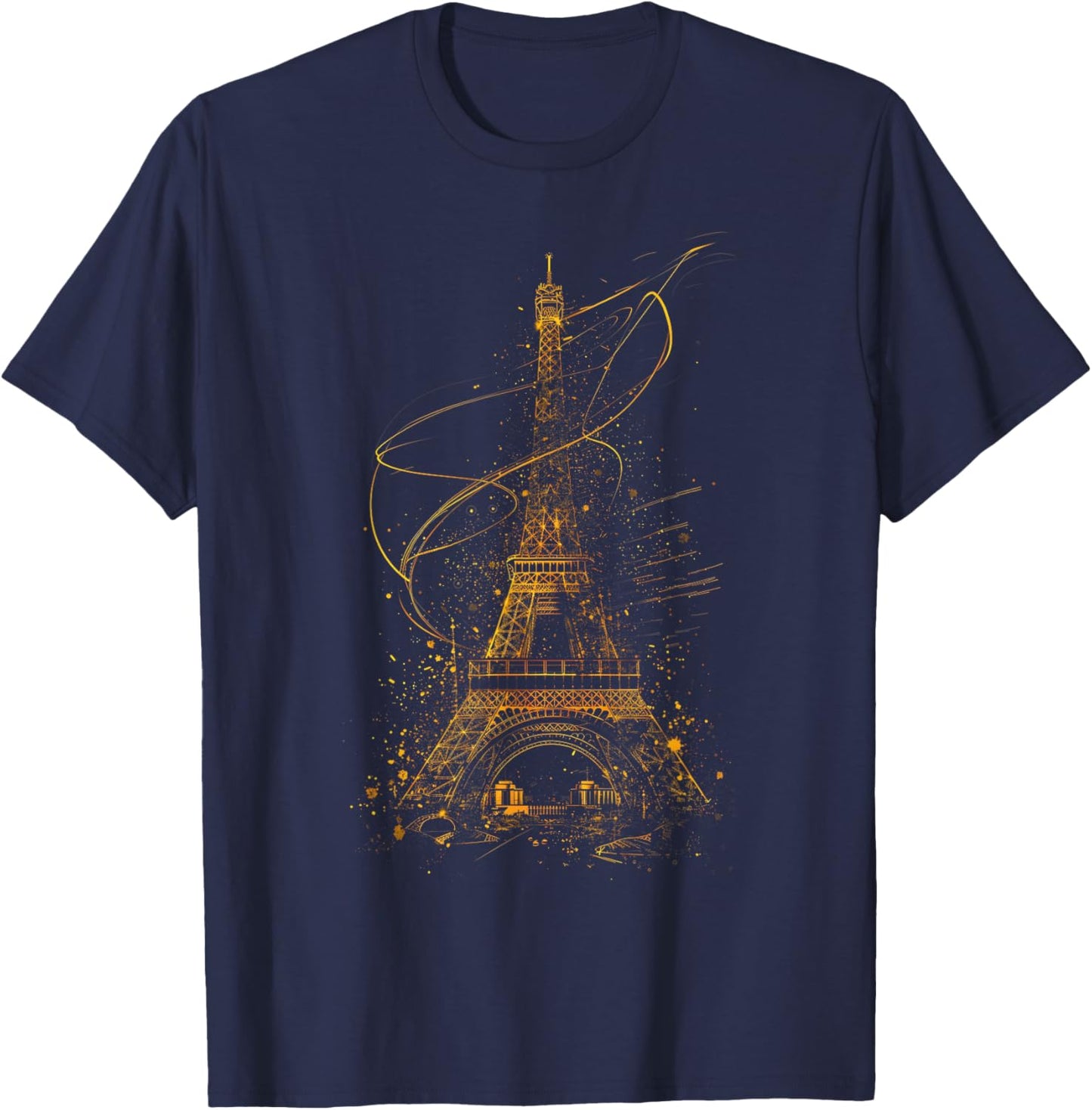 Eiffel Tower Paris France Souvenir Architecture Landmark T-Shirt - T-Shirt | Navy
