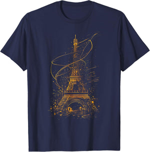 Eiffel Tower Paris France Souvenir Architecture Landmark T-Shirt - T-Shirt | Navy