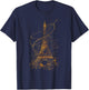 Eiffel Tower Paris France Souvenir Architecture Landmark T-Shirt - T-Shirt | Navy