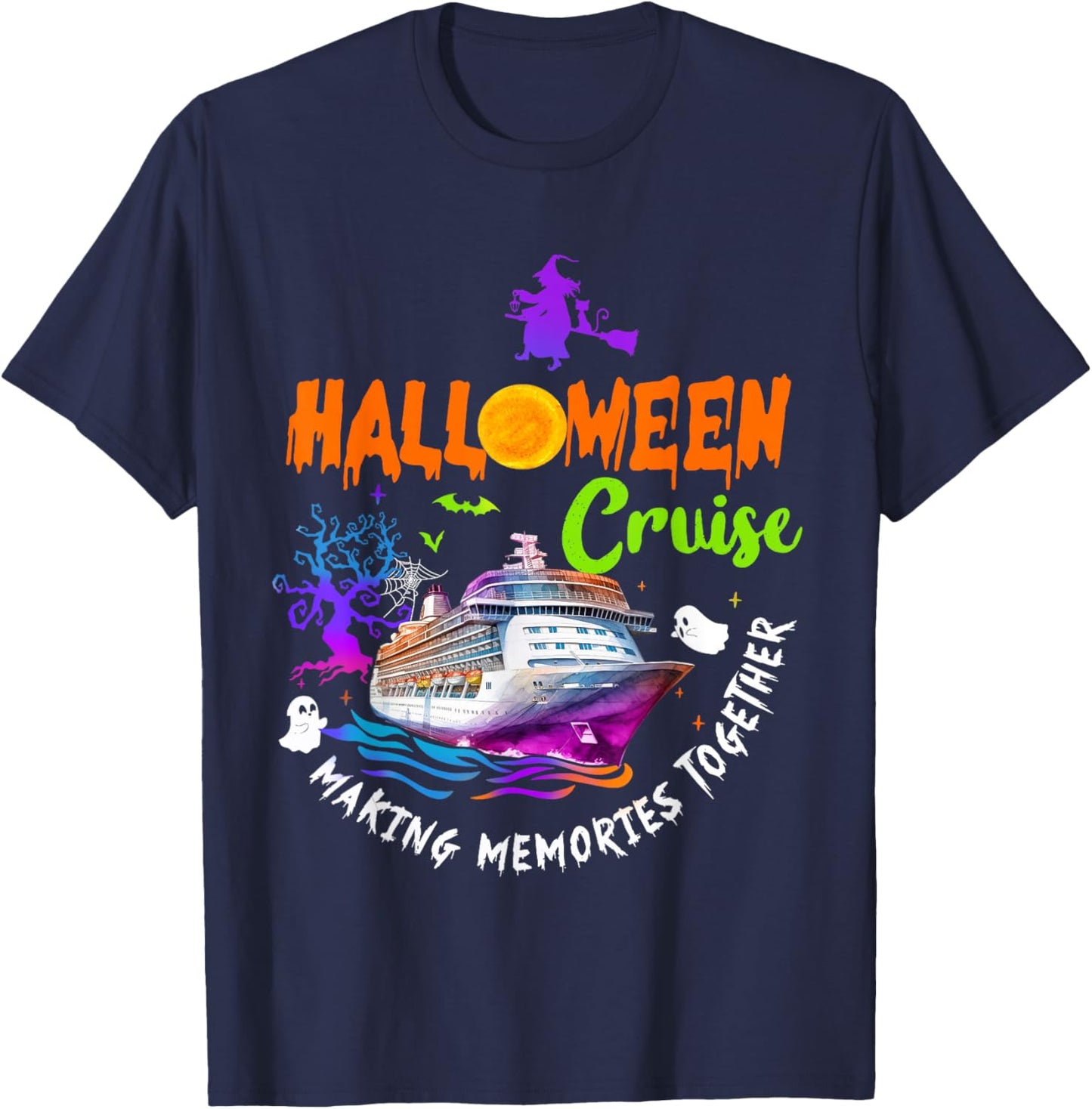 Halloween Cruise Making Memories Together Halloween Spooky T-Shirt - T-Shirt | Navy