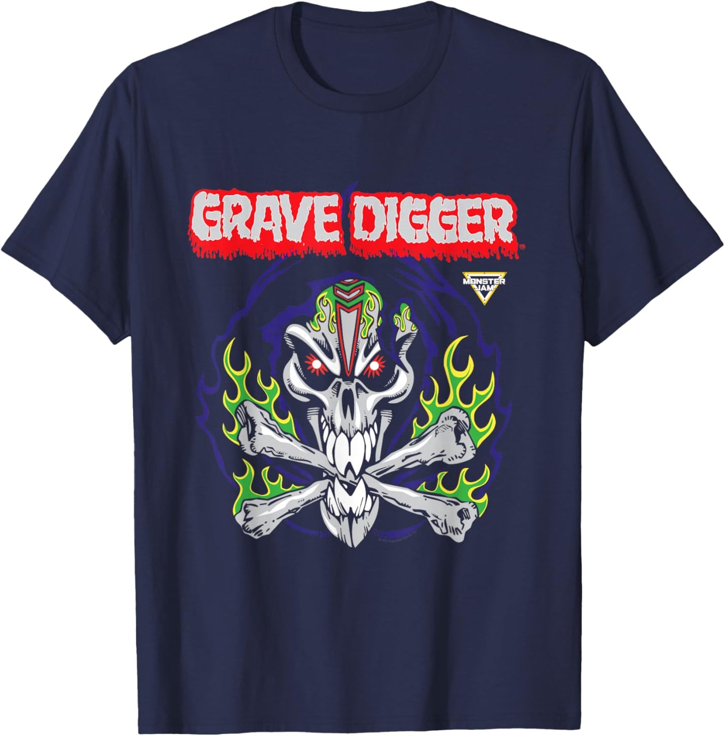Monster Jam Grave Digger Grim Reaper T-Shirt - T-Shirt | Navy