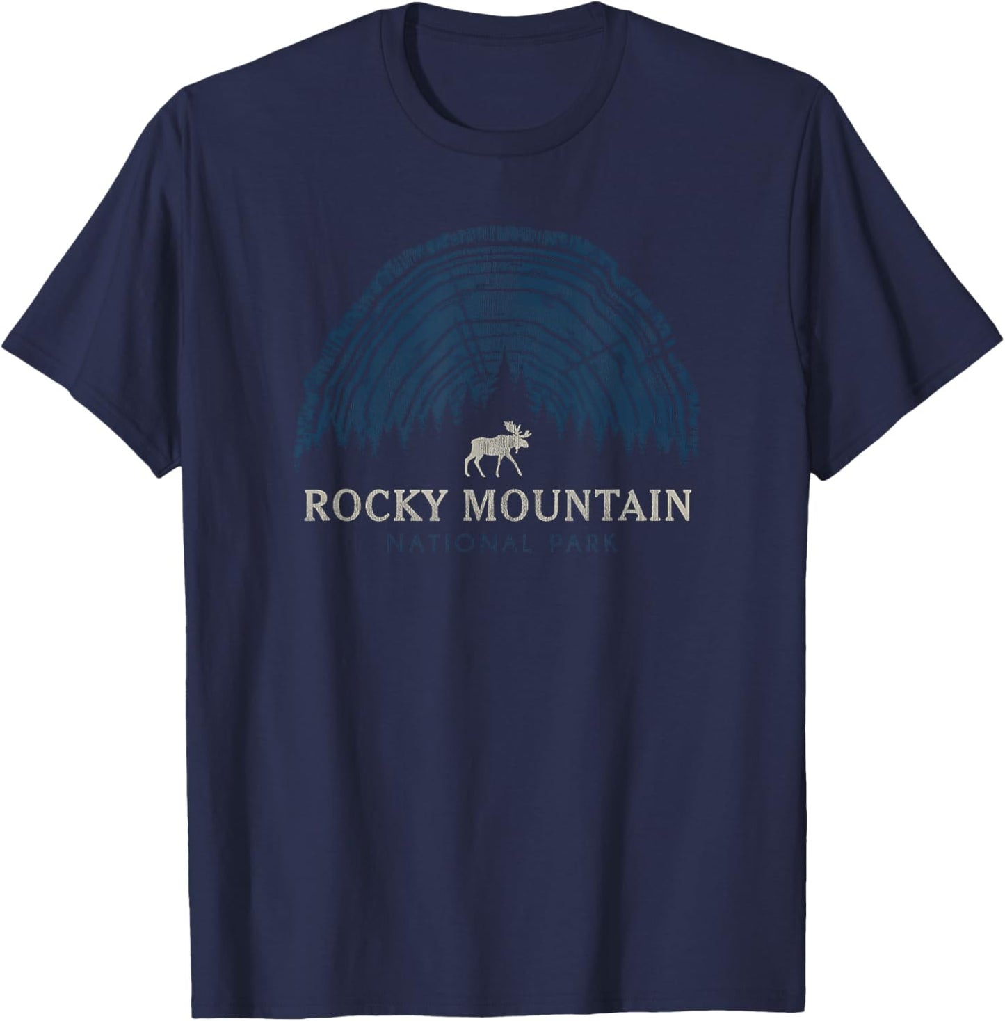 Rocky Mountain National Park Vintage T-Shirt - T-Shirt | Navy