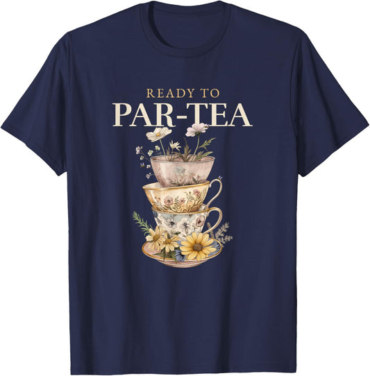Bad Decisions Make Good Stories -Adults Tea Party Black Small Classic Fit Cotton Blend Short Sleeve T-Shirt - T-Shirt | Navy