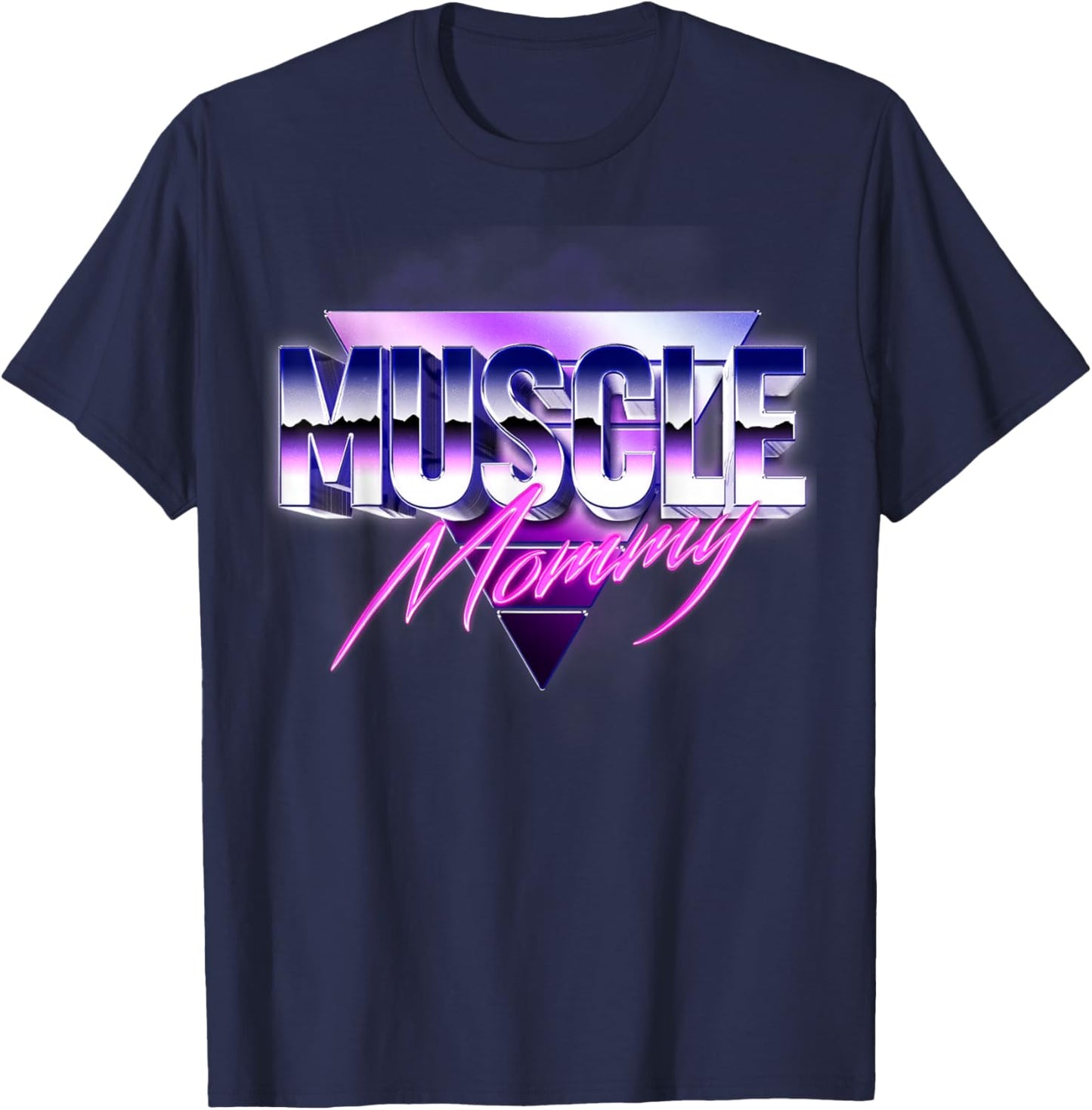 Muscle Mommy - Gym Weightlifting Fitness Bodybuilding T-Shirt - T-Shirt | Navy