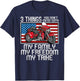 Motorcycle Trike American Biker Rules T-Shirt - T-Shirt | Navy