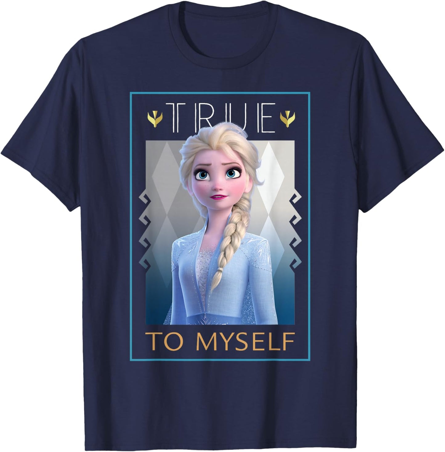 Disney Frozen 2 Elsa True To Myself Poster T-Shirt - T-Shirt | Navy