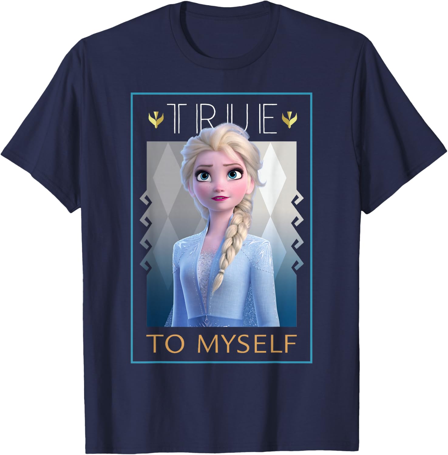 Disney Frozen 2 Elsa True To Myself Poster T-Shirt - T-Shirt | Navy