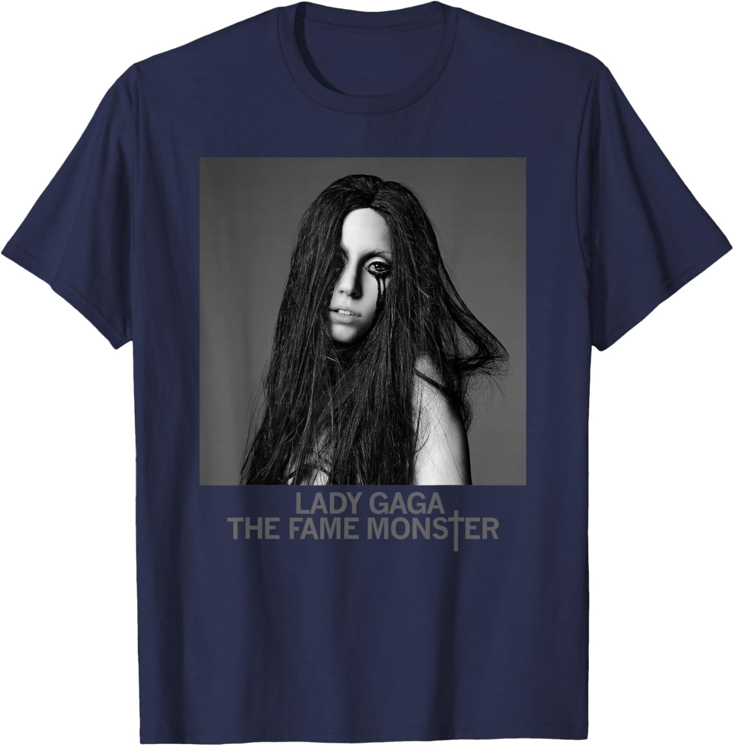 Official Lady Gaga The Fame Monster Brunette T-Shirt - T-Shirt | Navy
