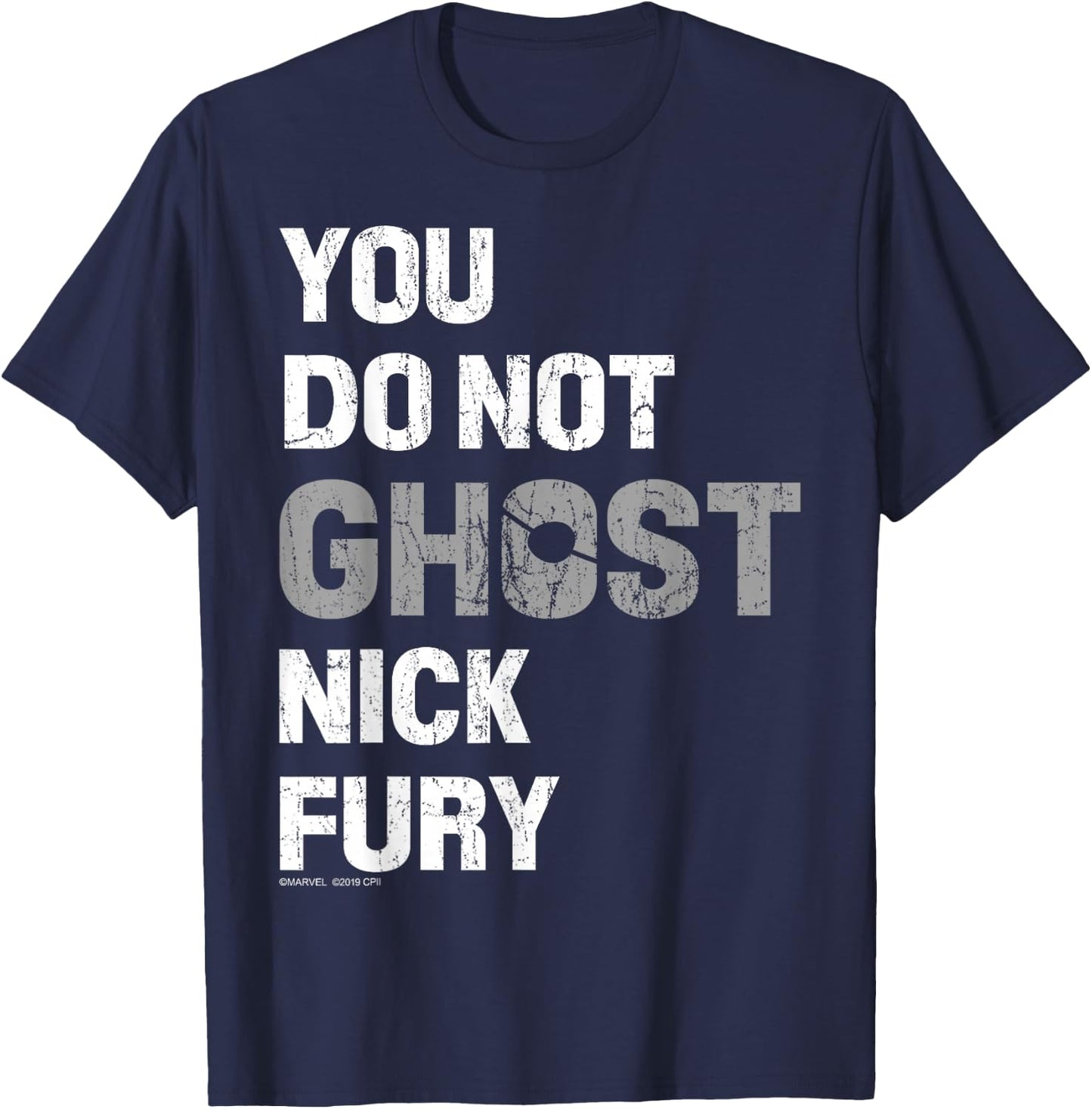 Marvel Spider-Man Far From Home You Do Not Ghost Nick Fury T-Shirt - T-Shirt | Navy
