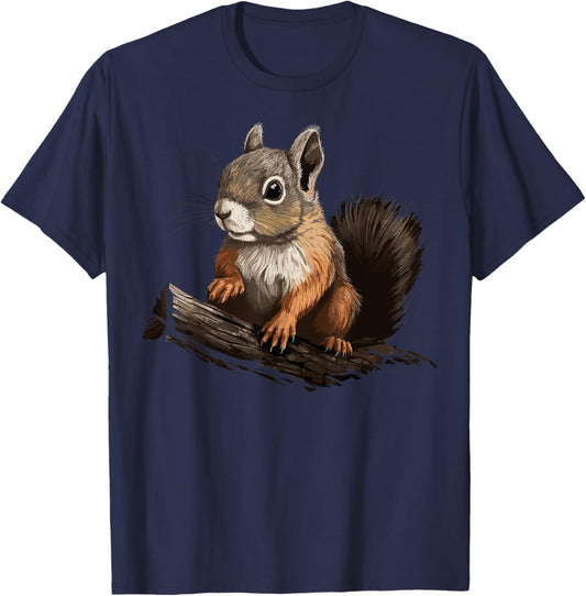 Rodents Forest Nature Forest Animals Animal Lovers Squirrel T-Shirt - T-Shirt | Navy