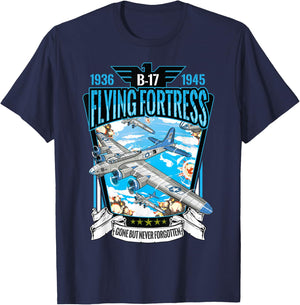 American B17 Flying Fortress WW2 T-Shirt - T-Shirt | Navy