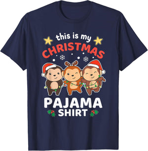 Monkey Christmas This Is My Christmas Pajama T-Shirt - T-Shirt | Navy
