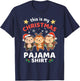 Monkey Christmas This Is My Christmas Pajama T-Shirt - T-Shirt | Navy