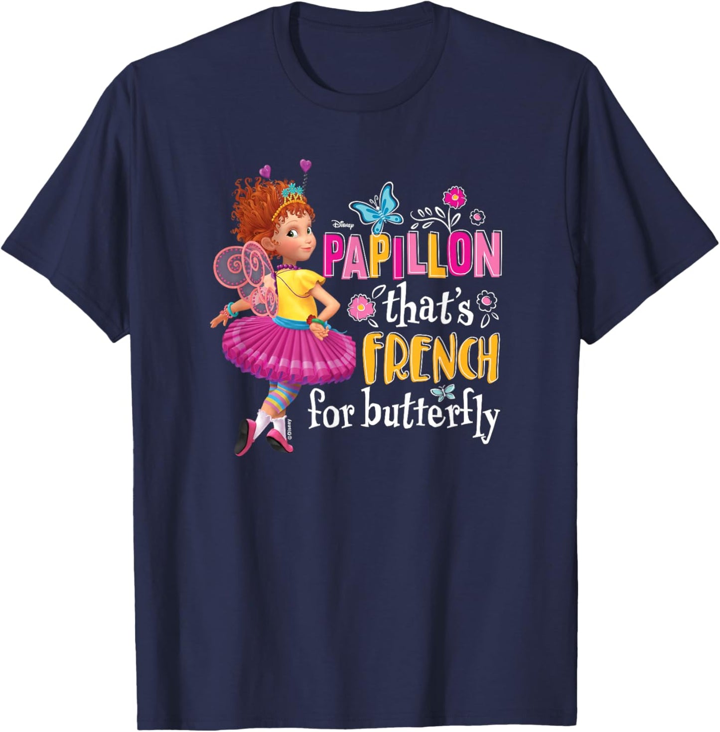 Fancy Nancy - Papillon That's French for Butterfly T-Shirt - T-Shirt | Navy