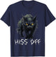 Hiss Off Cat Men Women T-Shirt - T-Shirt | Navy