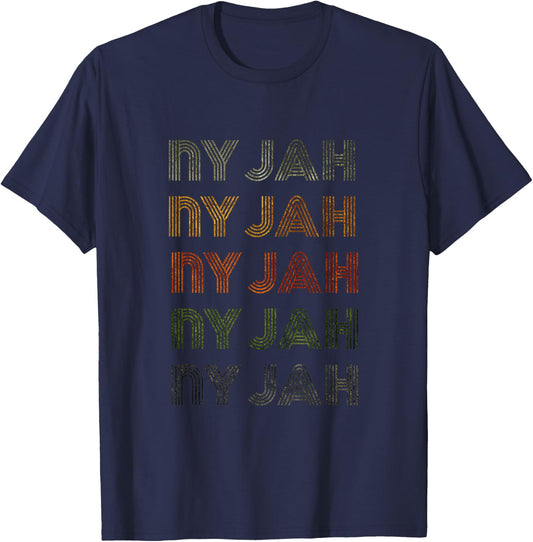Love Heart Nyjah Grunge Vintage Style Black Nyjah T-Shirt - T-Shirt | Navy