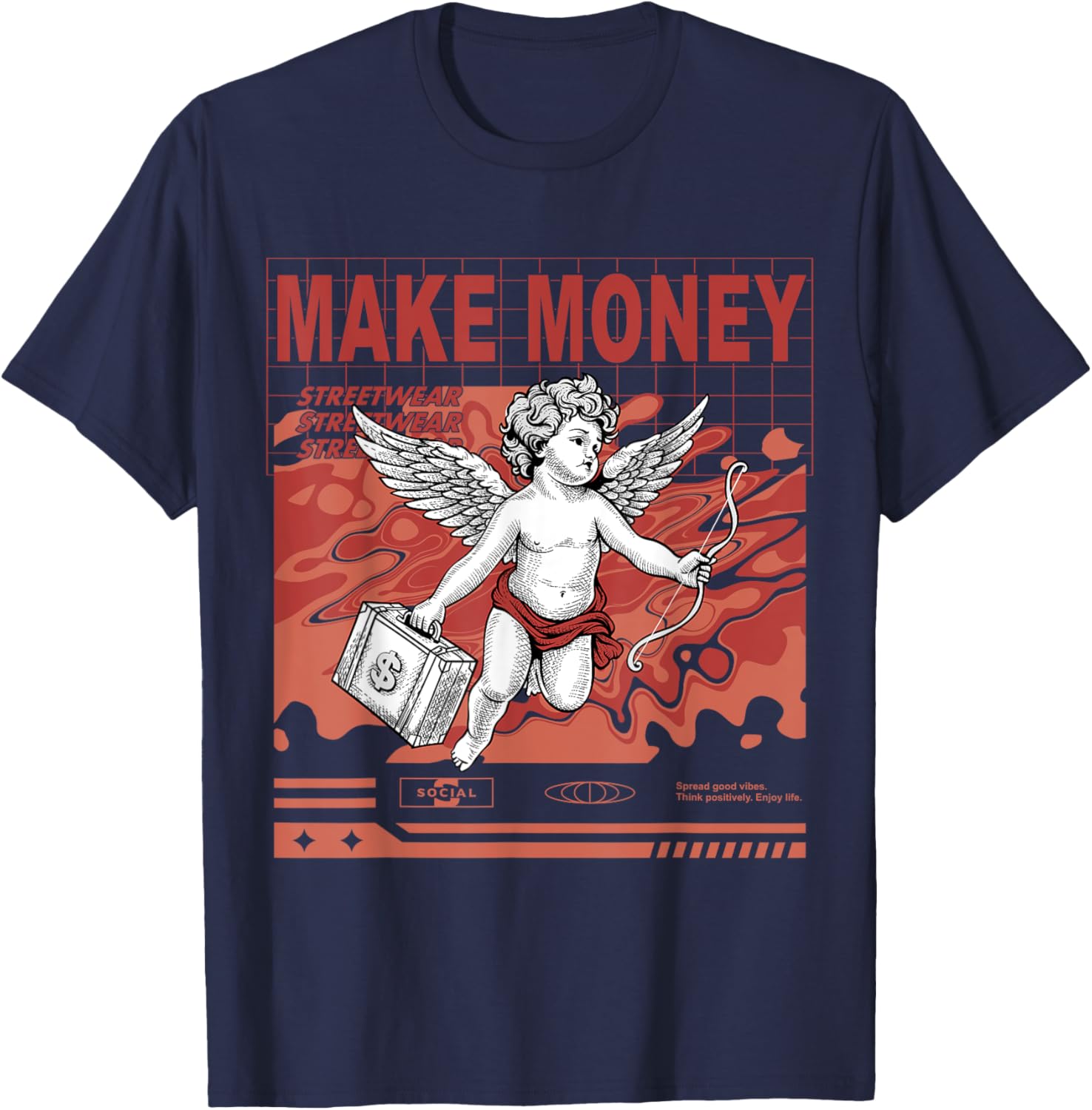 Make Money Dune Red 13s Matching Women T-Shirt - T-Shirt | Navy