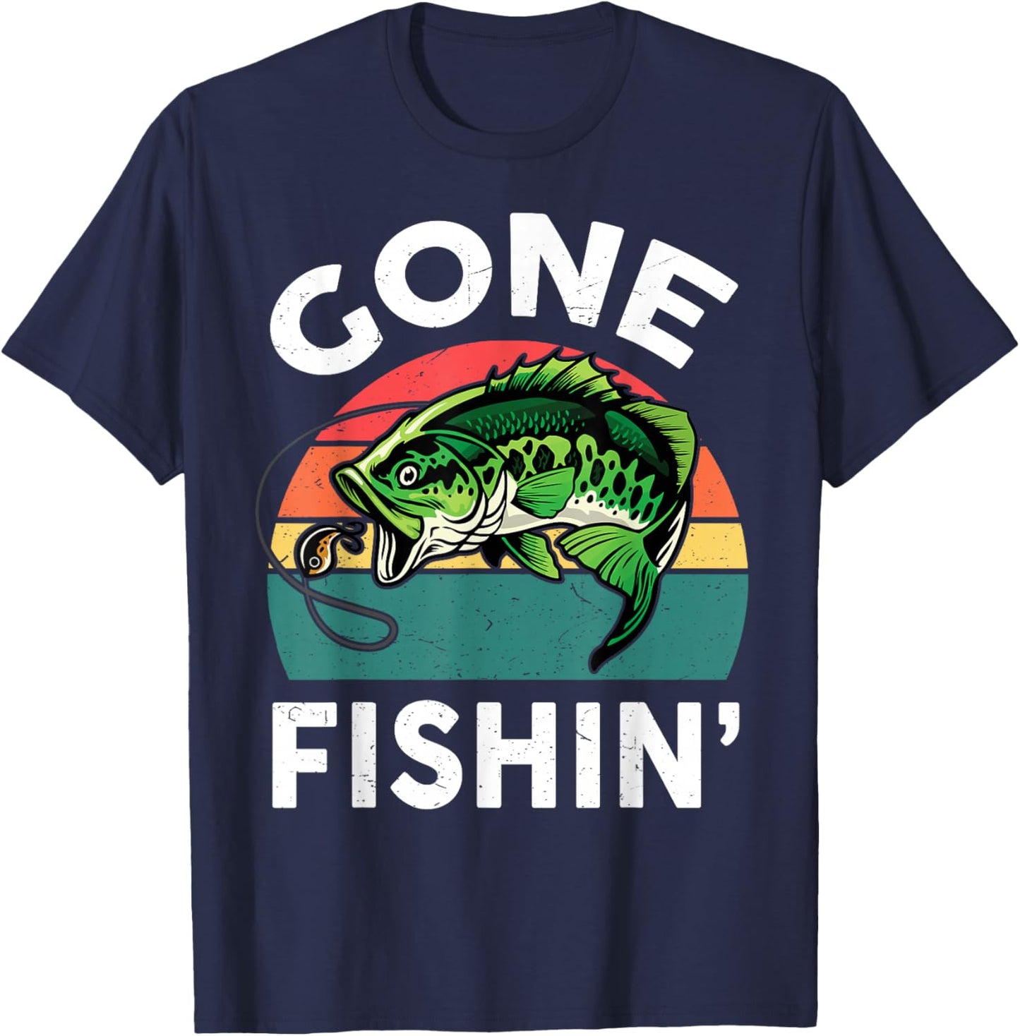 Boys Gone Fishing-Shirt Youth Men Bass Fish Funny Fisherman T-Shirt - T-Shirt | Navy