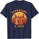 Lets Start A Cult - Retro Sunset T-Shirt - T-Shirt | Navy