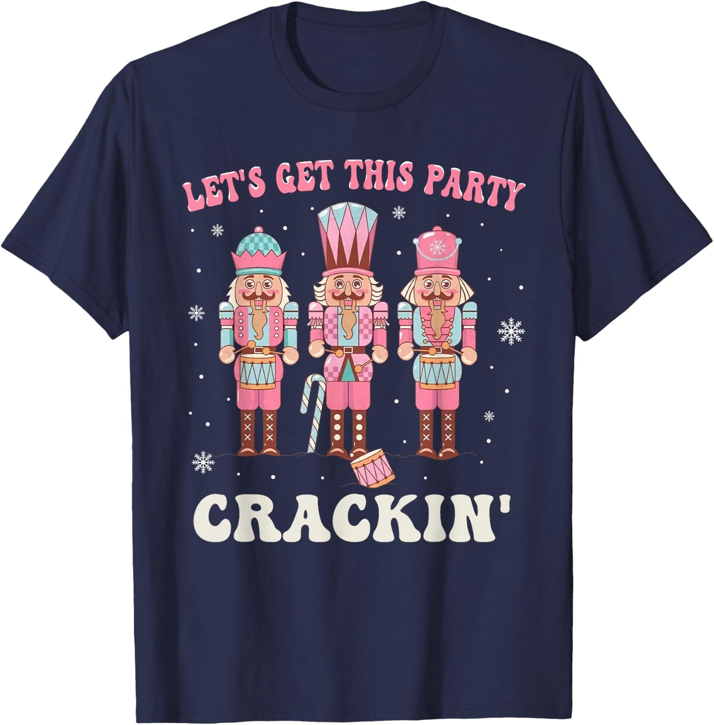 Let's Get This Party Crackin' Nutcracker Pajamas Girl Kid T-Shirt - T-Shirt | Navy