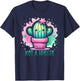 Not A Hugger Funny Vintage Cactus Cute Girl Women Sarcastic T-Shirt - T-Shirt | Navy