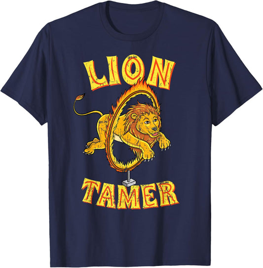 Lion Tamer Circus Themed Party T-Shirt - T-Shirt | Navy