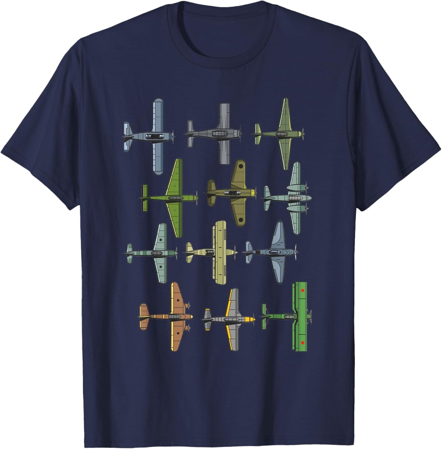 WW2 Planes Warbirds Warplanes T-Shirt - T-Shirt | Navy