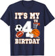 It's my 4th Birthday Sport Balls 4 Year Old Kids Party T-Shirt - T-Shirt | Navy