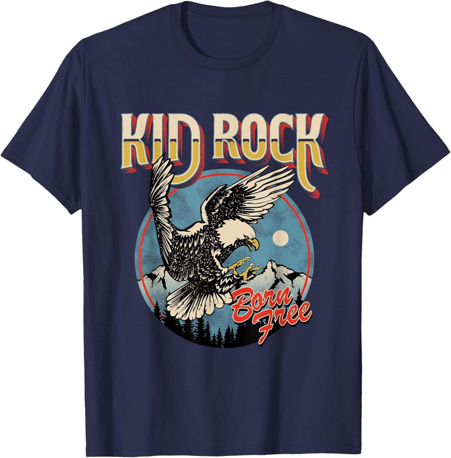Born Free Eagle T-Shirt - T-Shirt | Navy