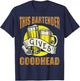 This bartender Gives Good Heads Funny Vintage Bartender T-Shirt - T-Shirt | Navy