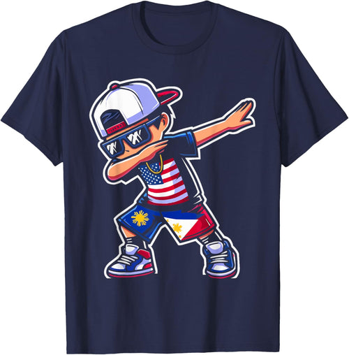 Half Filipino Half American USA Flag Philippines America