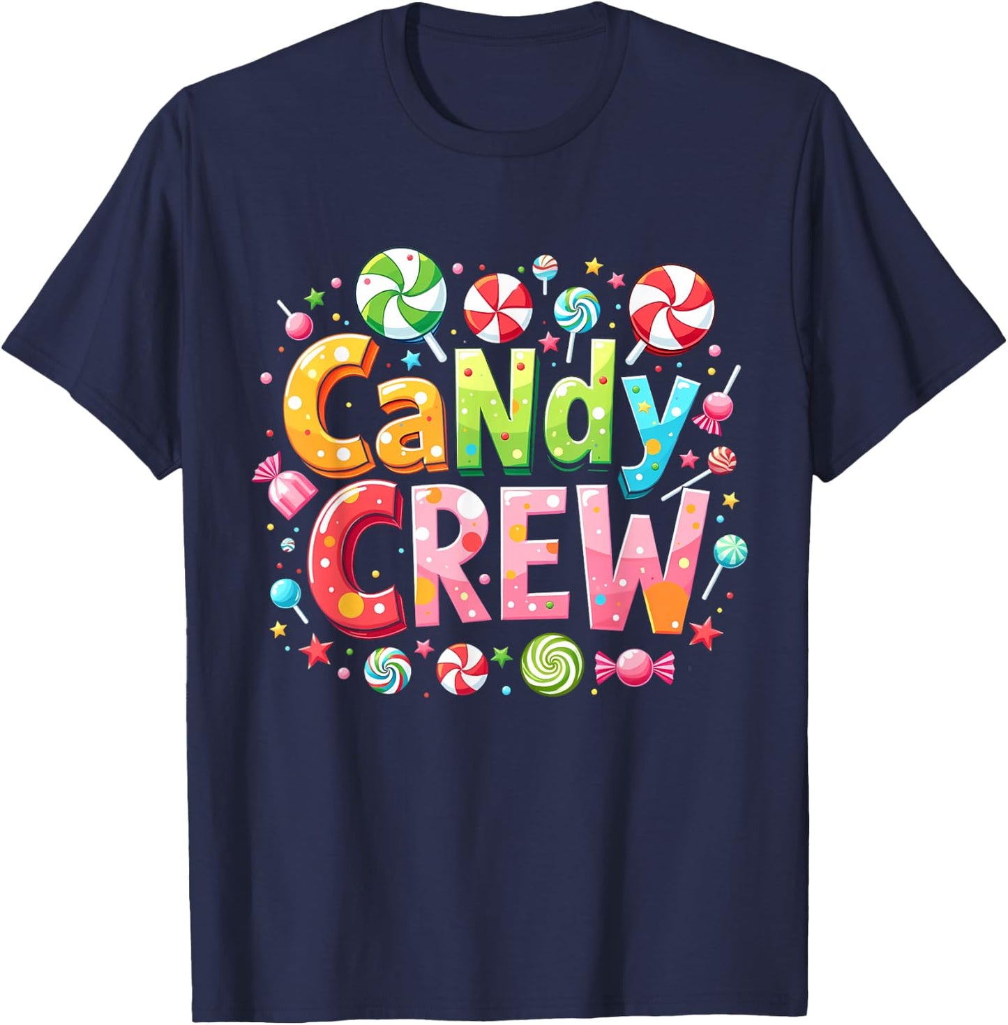 Candy Crew Decorations Sweetie Candy Squad T-Shirt - T-Shirt | Navy