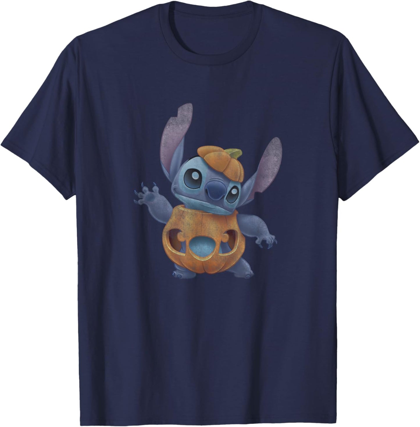 Disney Lilo & Stitch Halloween Candy Time Pumpkin Costume T-Shirt - T-Shirt | Navy