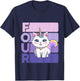 Kids Caticorn 4th Birthday Cat Unicorn 4 Year Old Girl B-day T-Shirt - T-Shirt | Navy