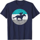 Horse Racing Jockey Retro Gift Women Boys & Girls T-Shirt - T-Shirt | Navy