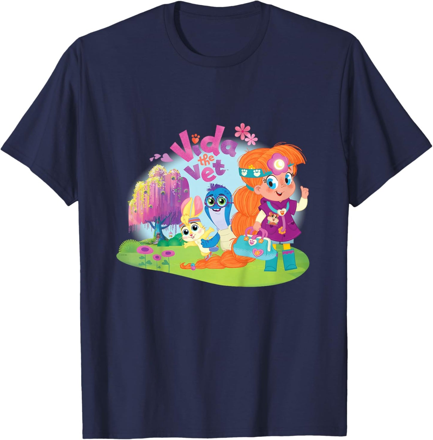 Vida The Vet, Vida and Friends, Graphic Logo T-Shirt - T-Shirt | Navy