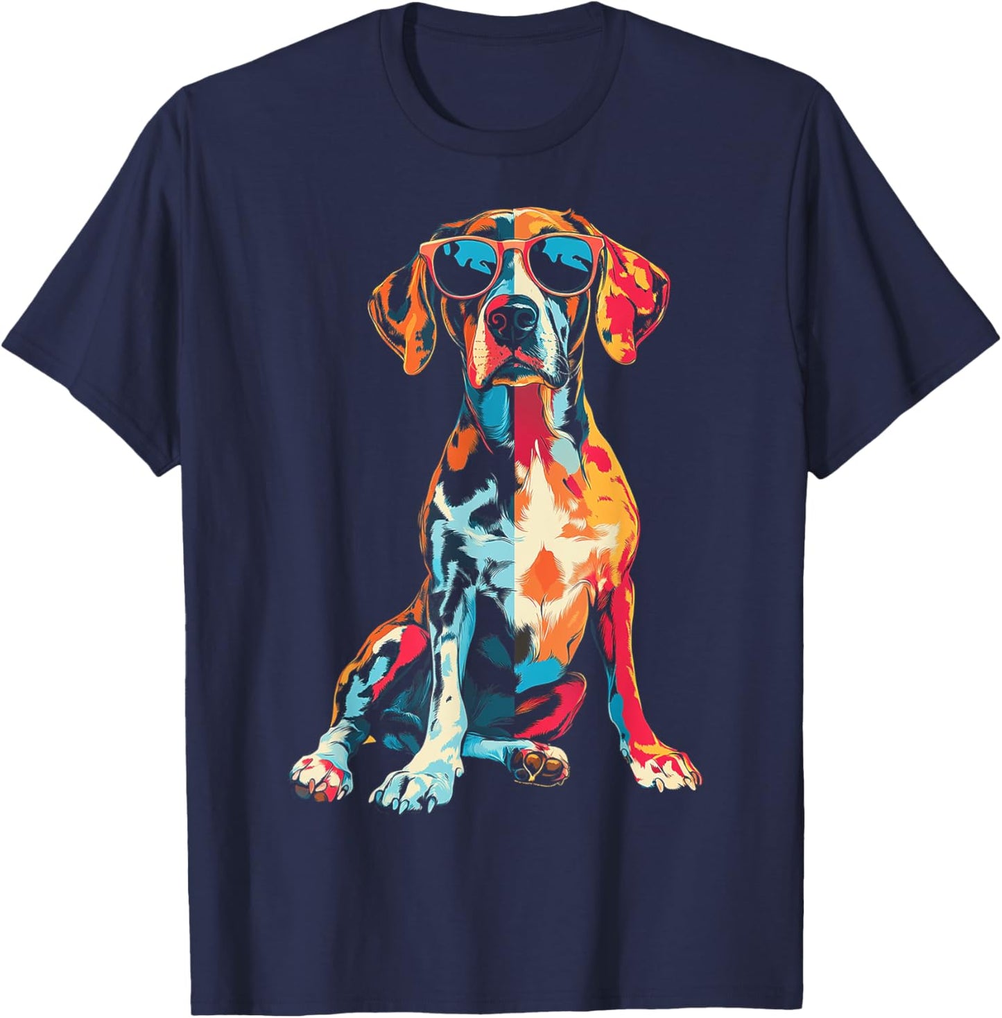German Short Haired Pointer Dog Artwork T-Shirt - T-Shirt | Navy