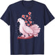 Vintage Dove Pigeon Bird Shirt Gift Japanese Cherry Blossom T-Shirt - T-Shirt | Navy
