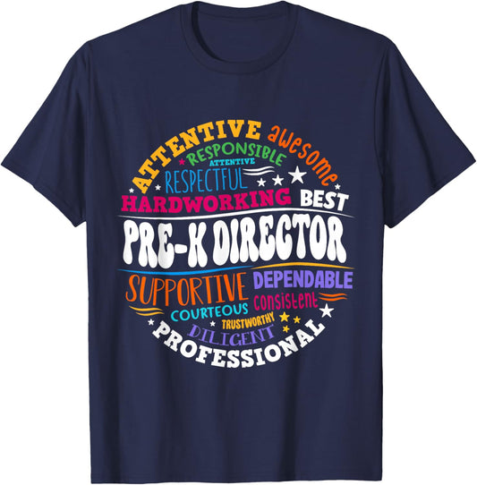 Hello Pre-k Director Teacher Kindergarten 1st Day Of School T-Shirt - T-Shirt | Navy