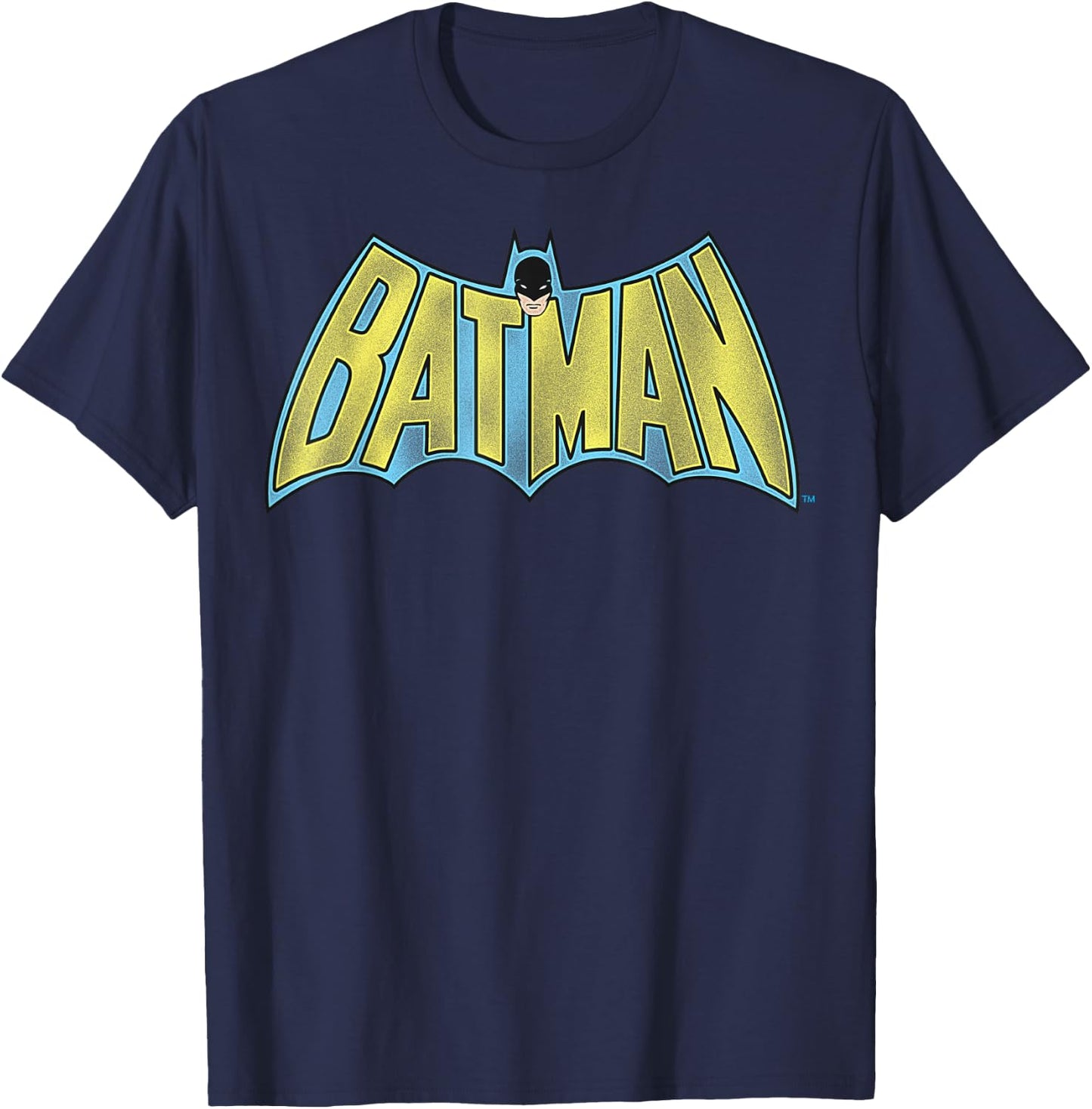 DC Comics Batman Vintage Bold Text Logo T-Shirt - T-Shirt | Navy
