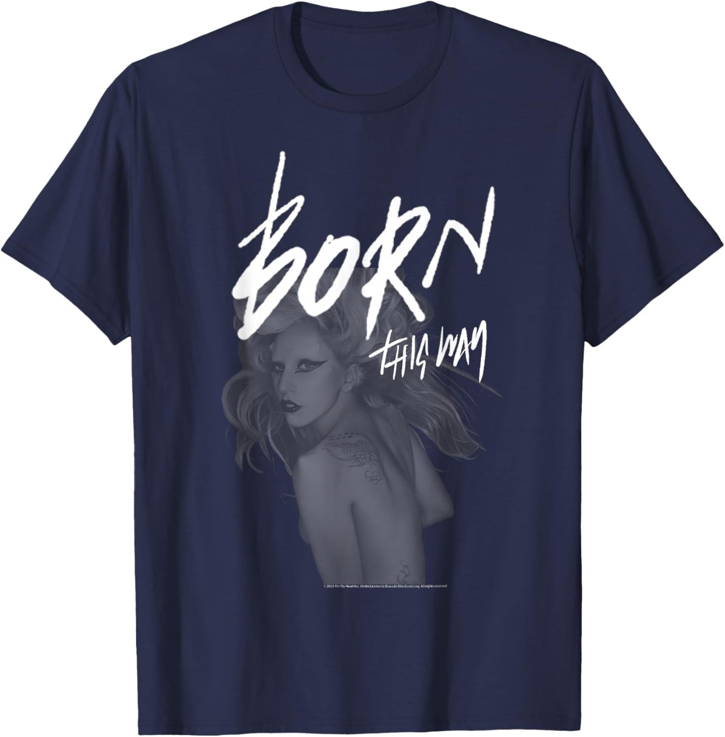 Lady Gaga Born This Way Musik von Bravado T-Shirt - T-Shirt | Navy