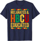 Melanated And HBCU Educated Shirt Historical Black History T-Shirt - T-Shirt | Navy