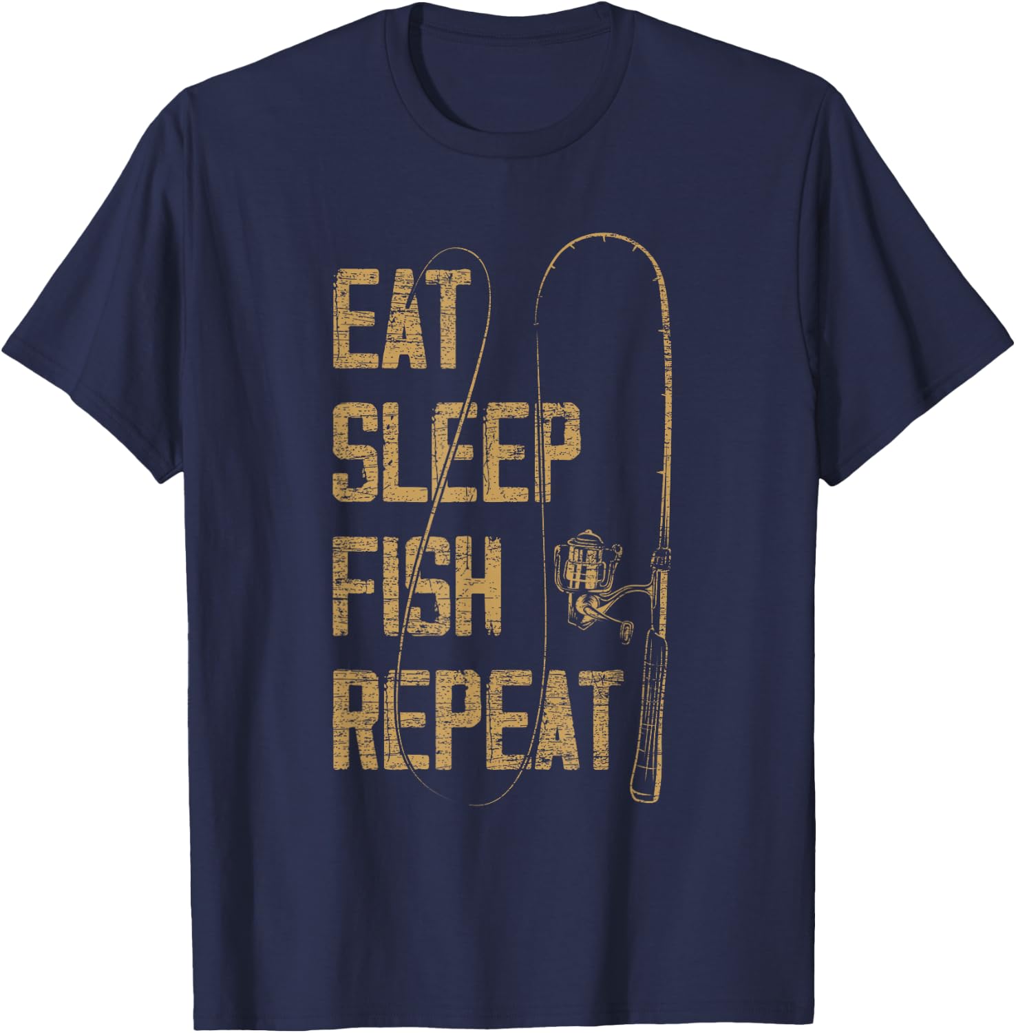 Nature Gift Father's Day Fisherman Fish T-Shirt - T-Shirt | Navy