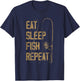 Nature Gift Father's Day Fisherman Fish T-Shirt - T-Shirt | Navy