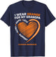 Kids Women I Wear Orange For My Grandpa Leukemia Awareness T-Shirt - T-Shirt | Navy