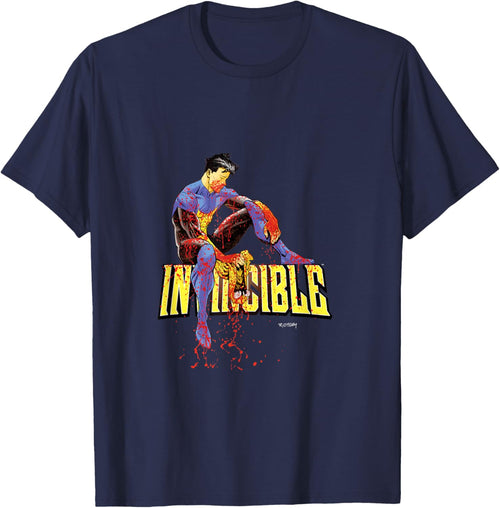 INVINCIBLE Official Merchandise -Adults Black Cartoon Short Sleeve Classic Fit