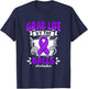 Grab Life Testicle Testicular Cancer Awareness T-Shirt - T-Shirt | Navy