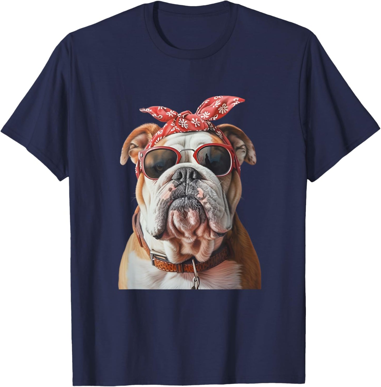 English Bulldog Mom Dad Dog Owner Puppy Women Kids T-Shirt - T-Shirt | Navy