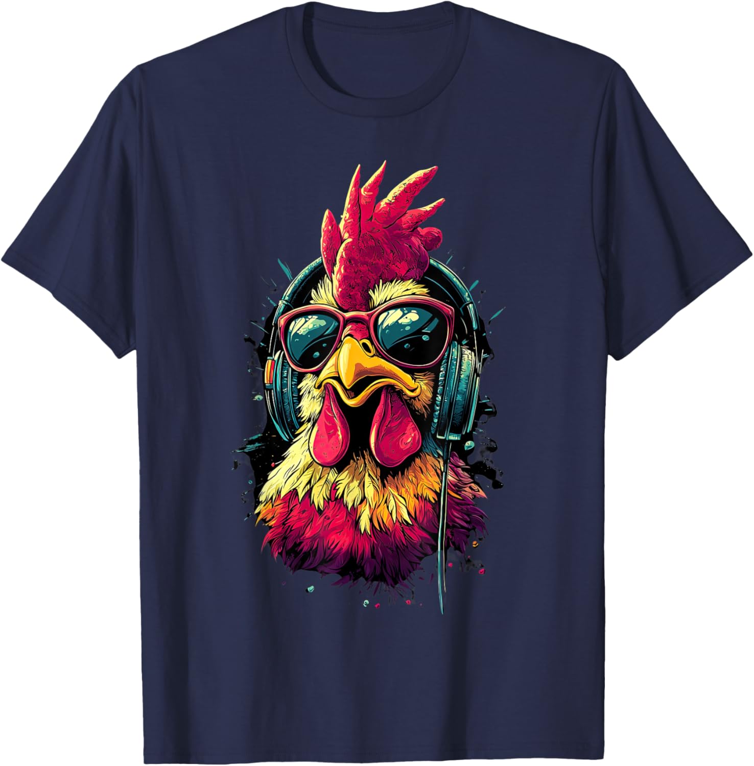 Funny Chicken cool Graffiti Urban art street T-Shirt - T-Shirt | Navy