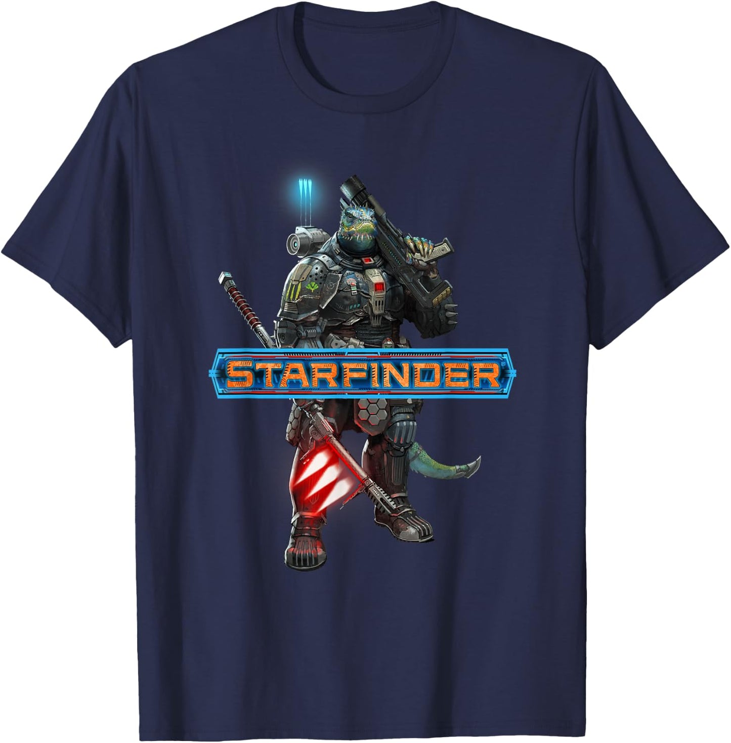 Starfinder: Obozaya the Soldier T-Shirt - T-Shirt | Navy